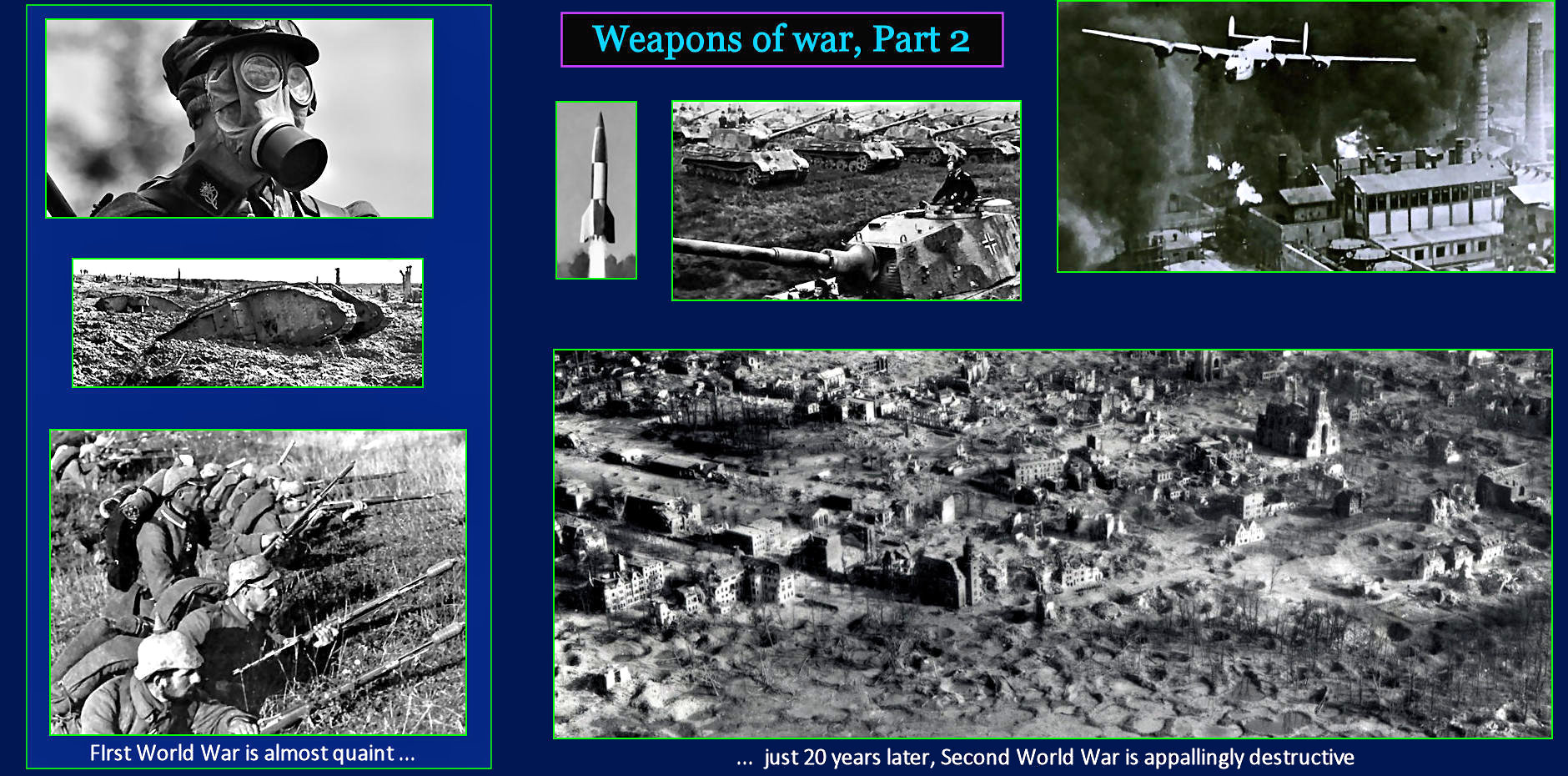 Warfare turns apocalyptic, 1940s